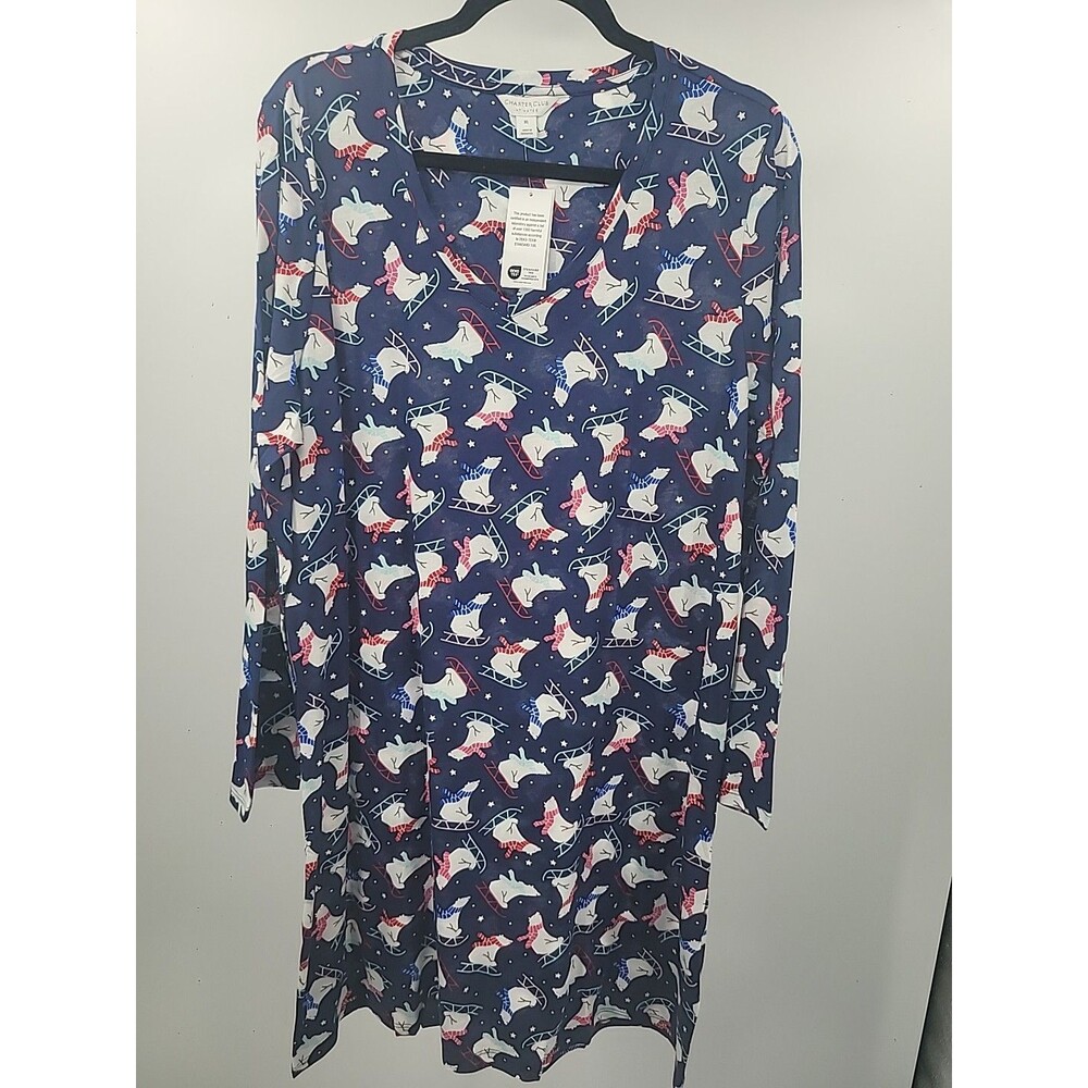 New Charter Club Novelty Pajama Dress Sz XL